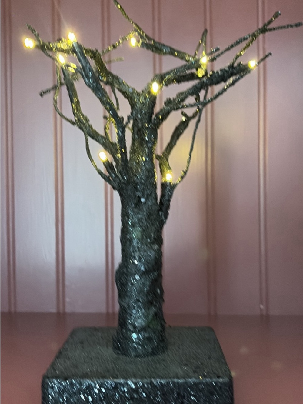 Halloween glitter light up tree